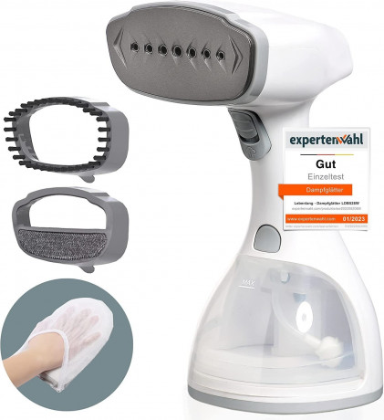 Lebenlang Lebenlang Dampfbugeleisen Steamer Dampfglatter LCD Hand Dampfburste Reisebugeleisen fur Hemden, 1500,00 W, 1500W, <30 Sekunden Aufheizen, Bugelhandschuh, 300ml Tank Blau Паровой утюг на всю жизнь, отпариватель, гладкая поверхность, ЖК-дисплей, р