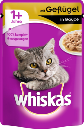 Whiskas Влажный корм Для кошек 1+ Домашняя птица	 в Соусе, 100 г