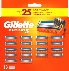 GILLETTE Rasierklingen, Fusion5, 18 St, Джилетт Сменные кассеты Fusion5 для мужской бритвы, 18 шт.