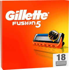 GILLETTE Rasierklingen, Fusion5, 18 St, Джилетт Сменные кассеты Fusion5 для мужской бритвы, 18 шт.