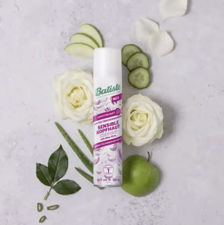 Batiste Trockenshampoo Sensible Kopfhaut Сухой шампунь для волос для чувствительной кожи головы, с алоэ вера, 200мл