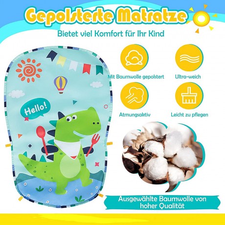 COSTWAY® Spieldecke mit Klavier Licht Spiegel Коврик для игр с зеркалом для фортепиано