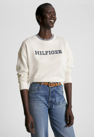 Tommy Hilfiger REG MONOTYPE EMB Sweatshirt weathered white REG MONOTYPE EMB Толстовка выветрившийся белый
