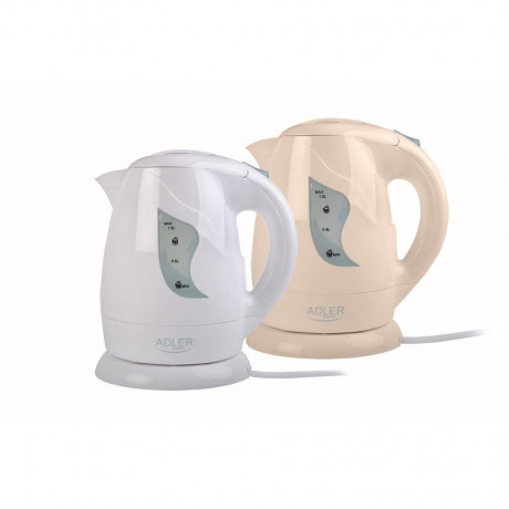 Adler Adler Wasserkocher AD 08 B Mini-Reisewasserkocher, 1 Liter, Wasserstandsanzeige, Abschaltautomatik, beige Чайник Adler AD 08 B мини дорожный чайник, 1 литр, индикатор уровня воды, автоматическое отключение, бежевый