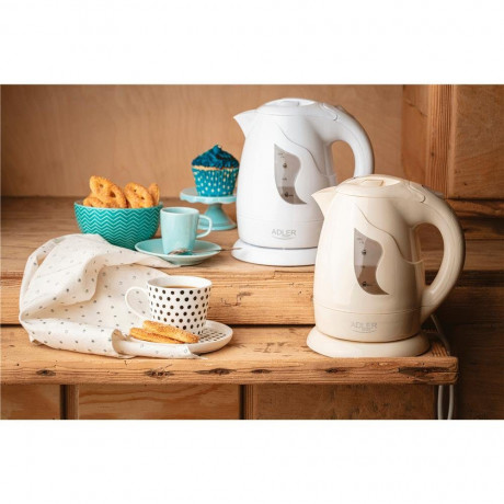 Adler Adler Wasserkocher AD 08 B Mini-Reisewasserkocher, 1 Liter, Wasserstandsanzeige, Abschaltautomatik, beige Чайник Adler AD 08 B мини дорожный чайник, 1 литр, индикатор уровня воды, автоматическое отключение, бежевый