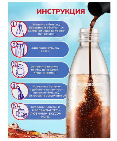 SodaStream Cola sugafree 440ml x 3 stk, Сироп для напитков Кола, без сахара, Набор 3 шт х 440 мл 