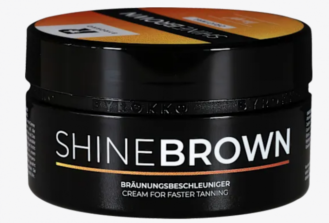 Byrokko Braunungsbeschleuniger Creme shine brown Original, Крем-ускоритель загара, придающий сияние коричневому оттенку, Оригинальный, 200 мл