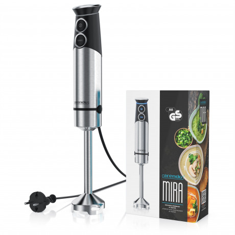 Arendo Arendo Stabmixer, 1500 W, Purierstab Edelstahl, stufenlose Geschwindigkeit + Turbotaste Ручной блендер Arendo, 1500 Вт, очищающий стержень из нержавеющей стали, постоянная скорость + кнопка турбо.