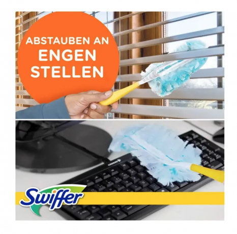 Swiffer Staubmagnet Fresh and clean aroma Starter kit 1 ручка + 3 сменные салфетки-насадки с ароматом чистоты и свежести, стартовый комплект для удаления пыли