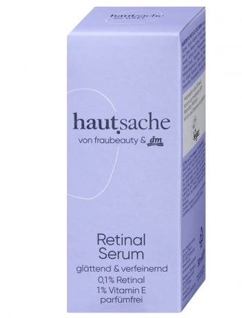 hautsache Retinal Serum 30 ml, Сыворотка для лица антивозрастная от морщин, ночная с ретиналом 0,1% и витамином Е, обновление и выравнивание тона, 30мл 