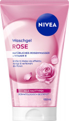 NIVEA Waschgel Rose, 150 ml, Нивеа Гель для умывания с розовой водой, для тусклой кожи, сияние, 150 мл