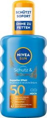 NIVEA SUN Schutz &amp; Braune Sonnenspray LSF 50, 200 ml, Нивеа Солнцезащитный спрей для загара, SPF 50, красивый загар с высокой защитой, водостойкий, 200 мл