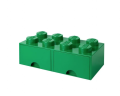LEGO Aufbewahrungsbox green, LEGO ящик для хранения с выдвижными отсеками (Дания), 50 х 25 х 18 см, зеленый, органайзер в виде конструктора, прочный пластик, для игрушек и вещей