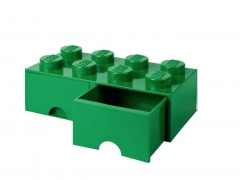 LEGO Aufbewahrungsbox green, LEGO ящик для хранения с выдвижными отсеками (Дания), 50 х 25 х 18 см, зеленый, органайзер в виде конструктора, прочный пластик, для игрушек и вещей