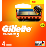 GILLETTE Rasierklingen, Fusion5, 4 St, Джилетт Сменные кассеты Fusion5 для мужской бритвы, 4 шт.