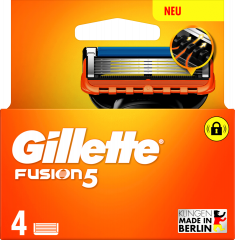 GILLETTE Rasierklingen, Fusion5, 4 St, Джилетт Сменные кассеты Fusion5 для мужской бритвы, 4 шт.