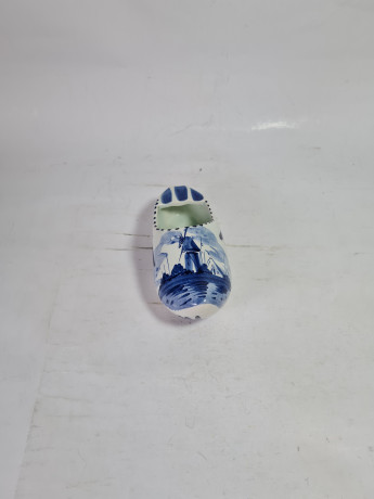 Фигурка винтажная "Башмачок", дельфтский фарфор Delft Blue Holland, 5,5 x 12,5 x 6 см, Голландия, 1960-70гг.