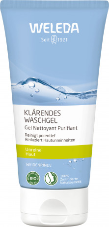 WELEDA WEIDENRINDE NATURALLY CLEAR Klaerendes Waschgel, 100 ml, Очищающий гель для умывания Naturally Clear с корой ивы для кожи с несовершенствами, 100 мл