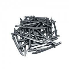 LEGO LEGO Katana Schwert Silber - Flat Silver Weapon 21459 NEU - 75x LEGO Katana Sword Silver — плоское серебряное оружие 21459 NEW — 75x