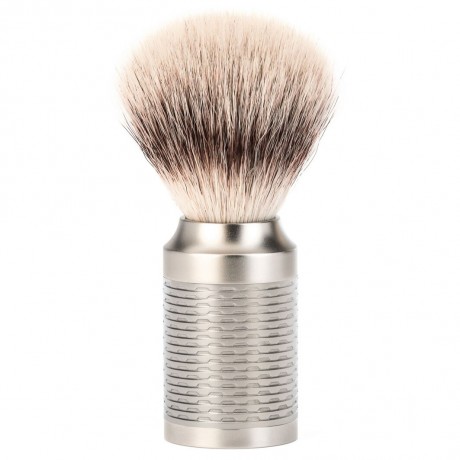 Muhle Rocca Rasierpinsel mit Silvertip Fibre, Griff Edelstahl Помазок Rocca с Silvertip Fibre, ручка из нержавеющей стали