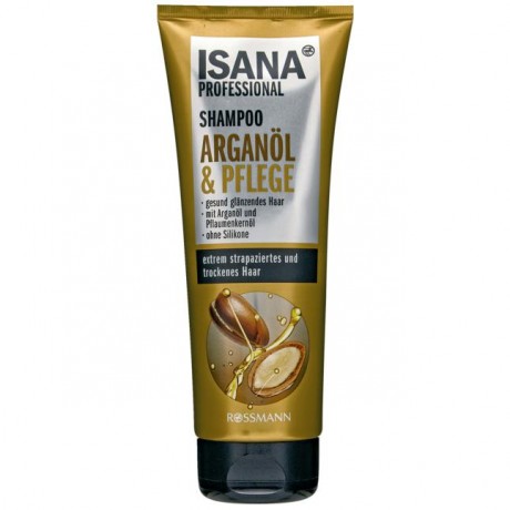 ISANA Professional Oil Care Shampoo Профессиональный Шампунь с Аргановым маслом для слабых и ломких волос, придаёт силу и гладкость 250 мл