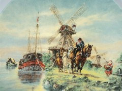 Furstenberg, Коллекционная Тарелка, ограниченный тираж, репродукция картины Герберта Изенберга &quot;У ветряной мельницы&quot;, 19,5 см, Германия 1988г.