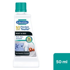 Dr. Beckmann Fleckenteufel Rost &amp; Deo, Доктор Бекманн Пятновыводитель Ржавчина, следы дезодоранта и пота, 50 мл