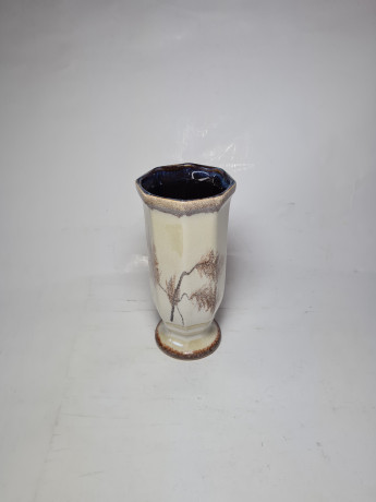 W-Germ. Бокал в бежево-коричневых тонах, 16,5 x 8 см, Германия, 1960-70гг.