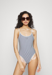 Tommy Hilfiger ONE PIECE Swimsuit indigo blue/ white ONE PIECE Купальник синий индиго/белый