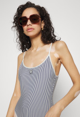Tommy Hilfiger ONE PIECE Swimsuit indigo blue/ white ONE PIECE Купальник синий индиго/белый