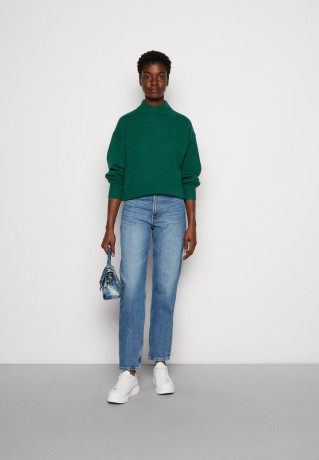 Tommy Hilfiger PUFF SLEEVE MOCK-NECK SWEATER Jumper prep green СВИТЕР С ПЛОСКИМ РУКАВОМ И ВЫРЕЗОМ Джемперы подготовка зеленый