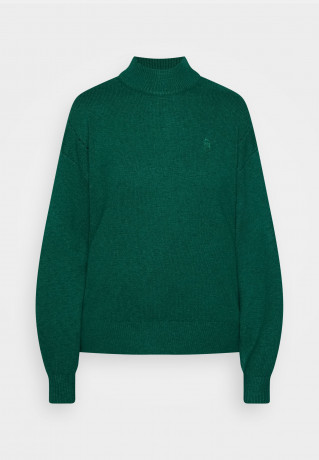 Tommy Hilfiger PUFF SLEEVE MOCK-NECK SWEATER Jumper prep green СВИТЕР С ПЛОСКИМ РУКАВОМ И ВЫРЕЗОМ Джемперы подготовка зеленый