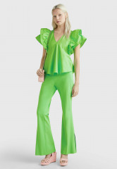 Tommy Hilfiger RUFFLED REGULAR FIT  Blouse spring lime Блуза REGULAR FIT С РЯБЯМИ весенняя известь