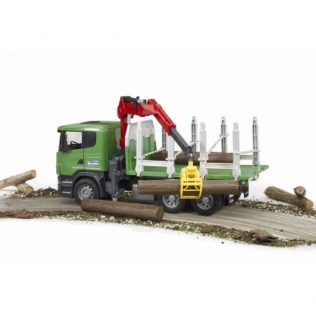 Bruder BRUDER 03524 Scania R-Serie Holztransport LKW mit Ladekran 1:16 Лесовоз BRUDER 03524 Scania R-Series с краном-манипулятором 1:16