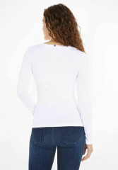 Tommy Hilfiger LANGARM Long sleeved top weiss LONG SLEEVE Топ с длинными рукавами белый