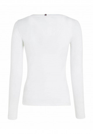 Tommy Hilfiger LANGARM Long sleeved top weiss LONG SLEEVE Топ с длинными рукавами белый