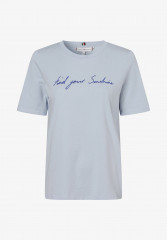 Tommy Hilfiger Print T-shirt hellblau футболка с принтом Светло-синий