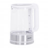 Mesko Mesko Wasserkocher MS 1301W 1,7 Liter, Glaskessel mit LED-Beleuchtung Edelstahl/Weiss Чайник Mesko MS 1301W 1,7 л, стеклянный чайник со светодиодной подсветкой нержавеющая сталь/белый