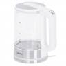 Mesko Mesko Wasserkocher MS 1301W 1,7 Liter, Glaskessel mit LED-Beleuchtung Edelstahl/Weiss Чайник Mesko MS 1301W 1,7 л, стеклянный чайник со светодиодной подсветкой нержавеющая сталь/белый