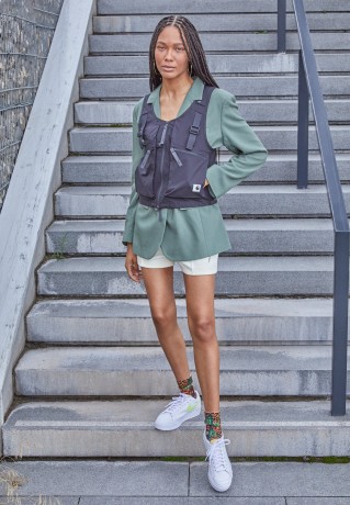 Nike Sportswear W BLAZER LOW PLATFORM Sneaker low white/light lemon twist/black/team orange W BLAZER LOW PLATFORM Низкие кроссовки женские белый/светлый лимонный твист/черный/оранжевый