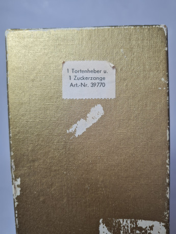 Besteck Hildesheimer Набор: щипцы 10,5 см и лопатка для торта 22 см, в упаковке, Германия, 1960-70гг.