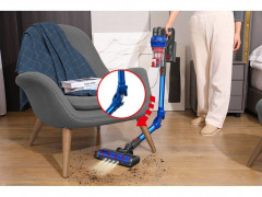 SWISS PRO+ SWISS PRO+ Akku-Bodenstaubsauger Flexibler Staubsauger Beutellos 250W LED Holzboden Teppiche Tierhaare, 250,00 W  SWISS PRO+ Беспроводной пылесос с канистрой Гибкий пылесос без мешка 250 Вт со светодиодной подсветкой Деревянные напольные ковры 