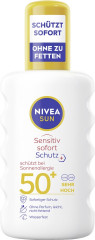 NIVEA SUN Sensitiv Sofort-Schutz Sonnenspray LSF 50+, 200 ml, Нивеа Солнцезащитный спрей для чувствительной кожи, SPF 50+, мгновенная защита, водостойкий, 200 мл