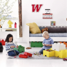 LEGO Aufbewahrungsbox grey, LEGO ящик для хранения с выдвижными отсеками (Дания), 50 х 25 х 18 см, серый, органайзер в виде конструктора, прочный пластик, для игрушек и вещей