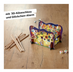 HABA Mucksmauschenstill Kniffliges Geschicklichkeitsspiel mit Glockchen-Alarm, Игра на ловкость Тихо, как мышка (Германия) 1307010001, дерево, развивает моторику и внимание, от 5 лет