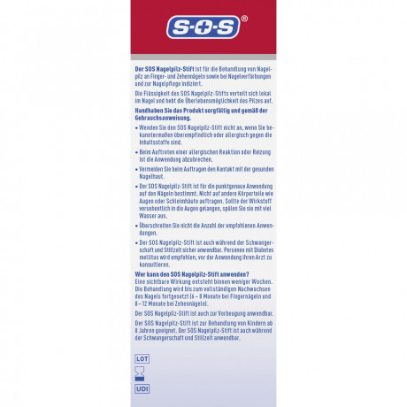 SOS Nagelpilz-Stift, 4 ml, SOS Стик от грибка ногтей, с пилкой и лечебным раствором, 4 мл