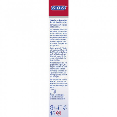SOS Nagelpilz-Stift, 4 ml, SOS Стик от грибка ногтей, с пилкой и лечебным раствором, 4 мл