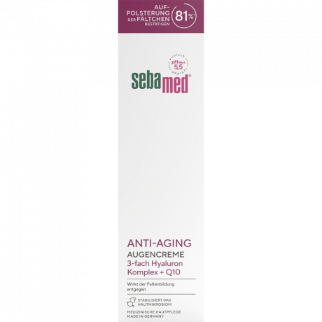 SEBAMED Anti-Aging Augencreme, 15 g, Себамед Антивозрастной крем для кожи вокруг глаз, Q10, против морщин, 15 г
