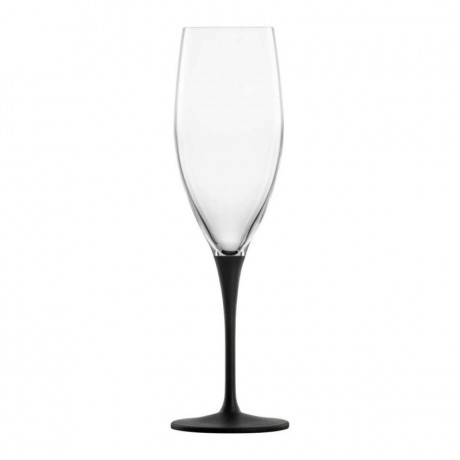 Eisch Eisch Kaya Schwarz Champagnerglas mit Moussierpunkt h: 235 mm / 278 ml Бокал для шампанского Eisch Kaya черный с муссом, высота: 235 мм / 278 мл