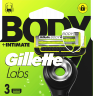 GILLETTE Rasierklingen, Labs Body & Intimate, 3 St, Джилетт Сменные кассеты Labs Body & Intimate для тела и интимных зон, 3 шт.
